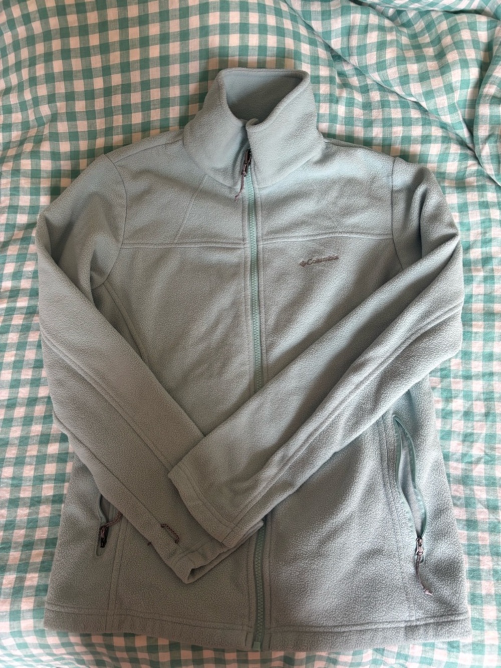 Columbia Light mint blue Full-Zip Fleece Jacket